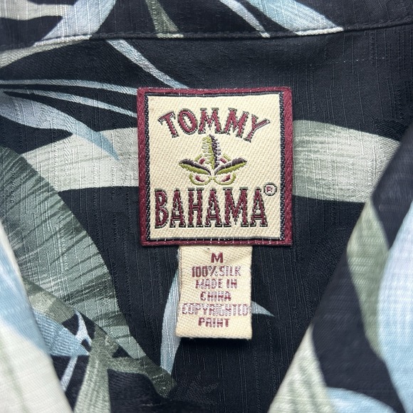 VTG Tommy Bahama Shirt Men's Sz M Hawaiian Silk Button Up Short Sleeve‎ Bamboo - Picture 6 of 9